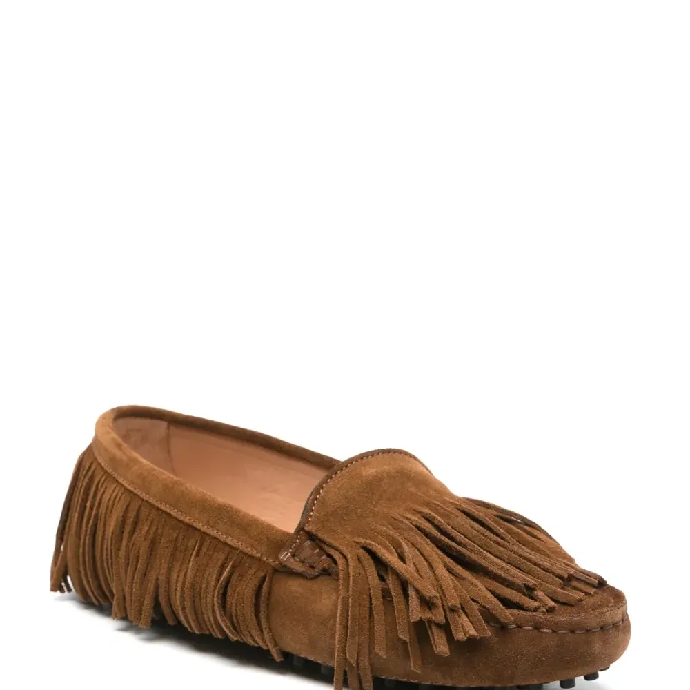 Лоферы с бахромой