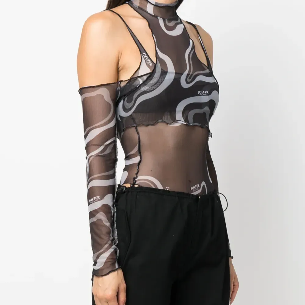 Полупрозрачное многослойное боди Janet