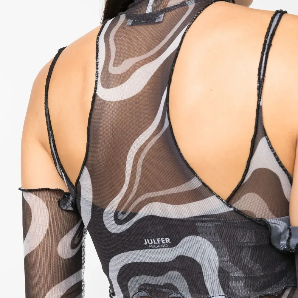 Полупрозрачное многослойное боди Janet