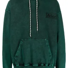 Худи с эффектом потертости и логотипом