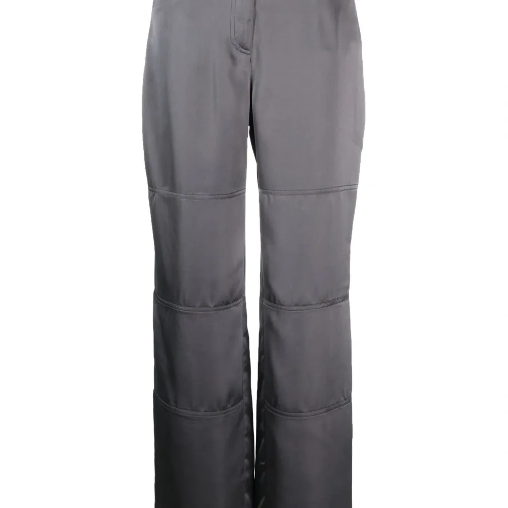 Атласные брюки прямого кроя