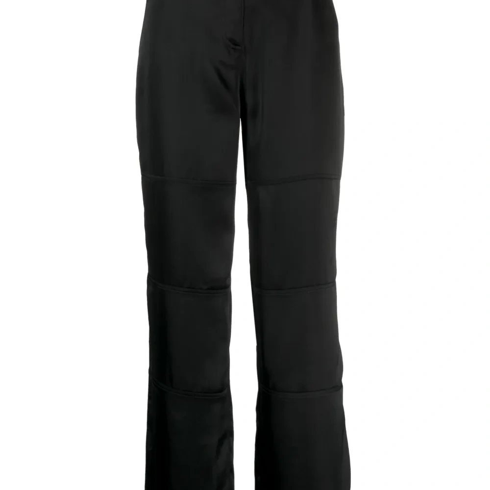 Атласные брюки прямого кроя