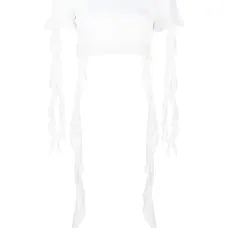 Укороченный топ с оборками