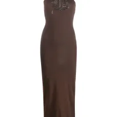 Платье миди с логотипом