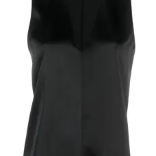 Атласный топ с V-образным вырезом