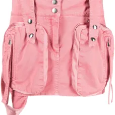 Мини-юбка с накладными карманами