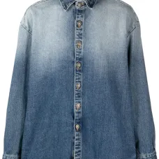 Джинсовая рубашка с эффектом градиента Джинсовая рубашка с эффектом градиента