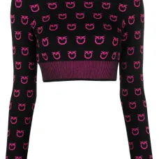 Укороченный джемпер вязки интарсия