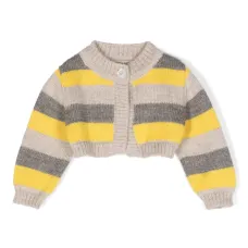 Полосатый кардиган на пуговицах