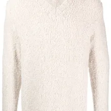 Фактурный джемпер с V-образным вырезом
