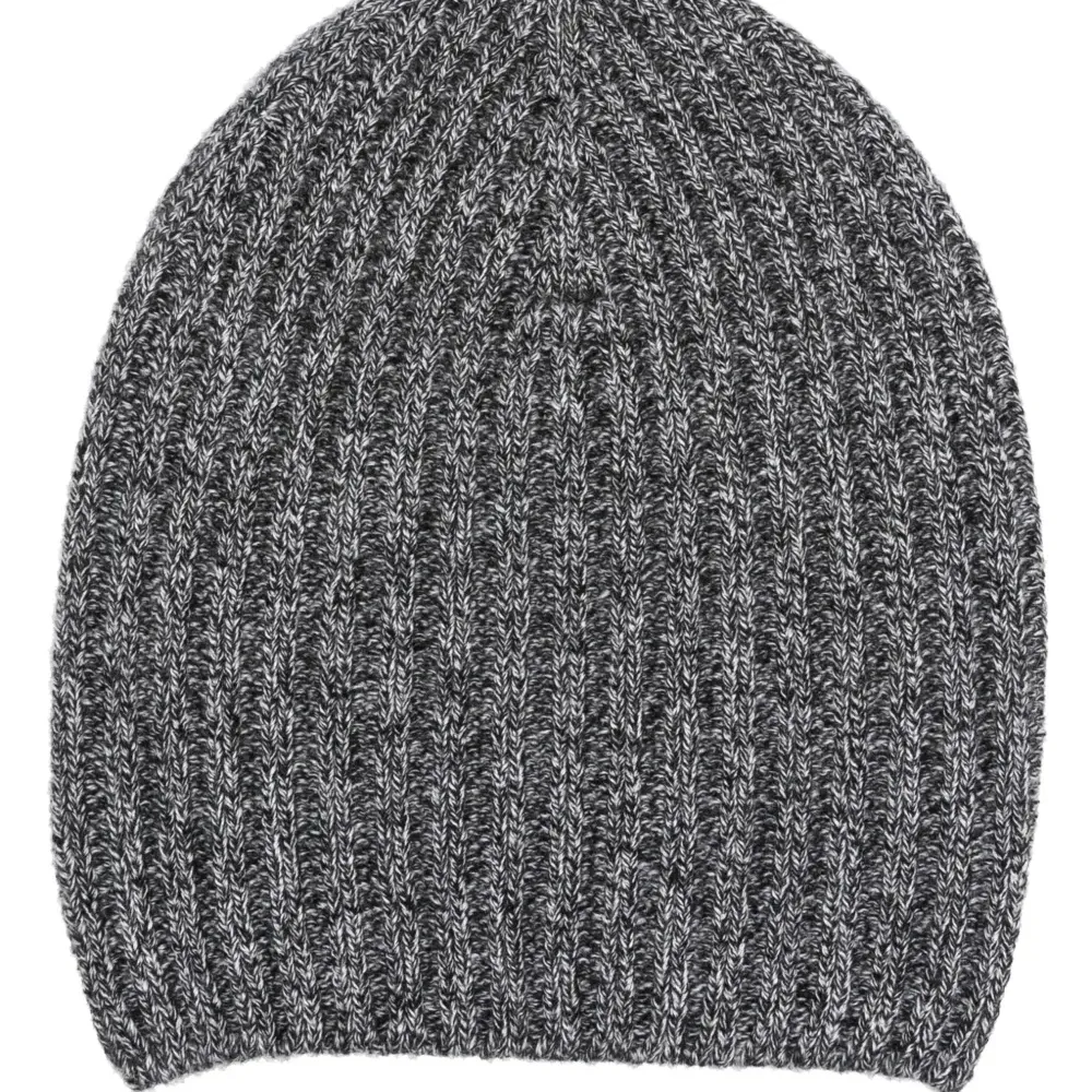 Кашемировая шапка бини в рубчик