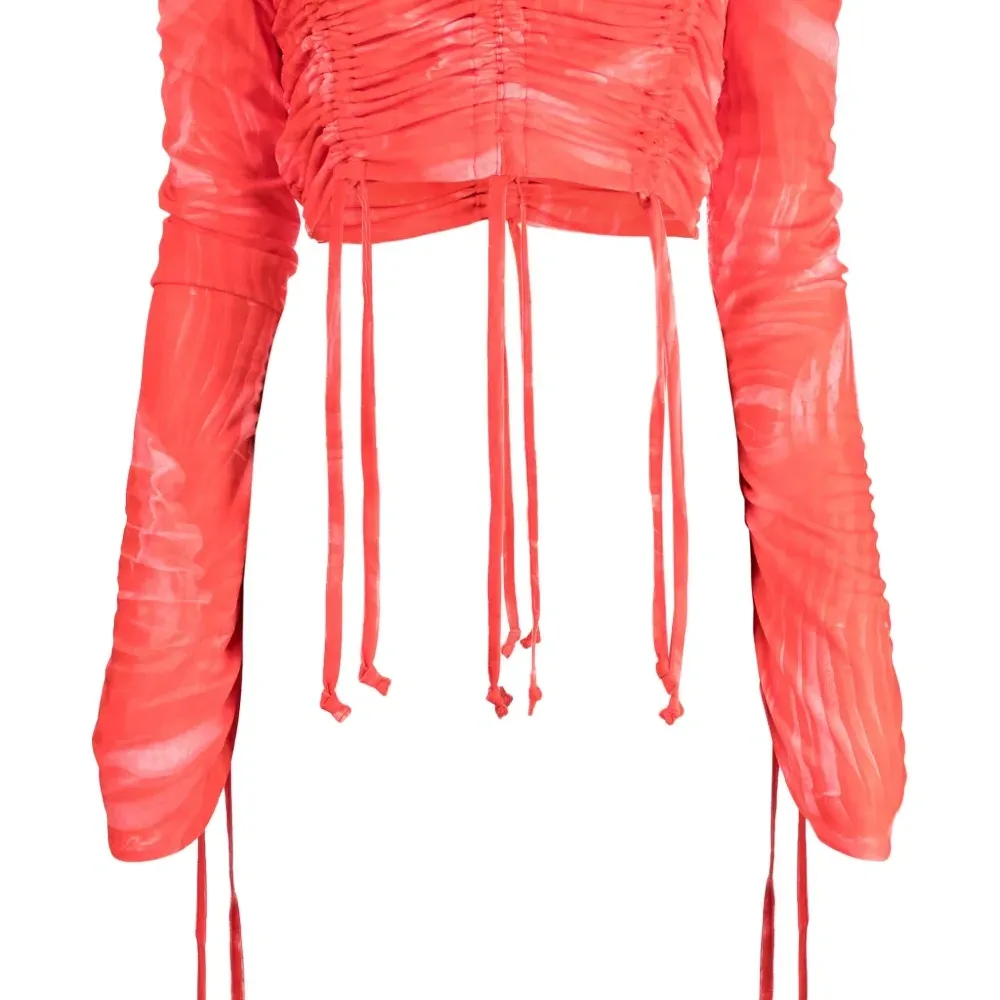 Плиссированный укороченный топ Плиссированный укороченный топ