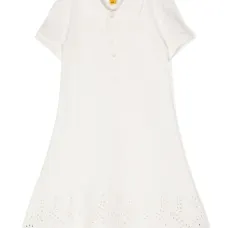 Платье с воротником поло и люверсами