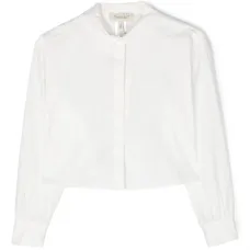 Рубашка с длинными рукавами и вышитым логотипом Рубашка с длинными рукавами и вышитым логотипом