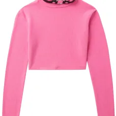 Укороченный джемпер с длинными рукавами Укороченный джемпер с длинными рукавами