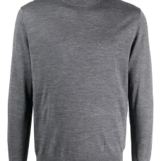 Джемпер тонкой вязки с высоким воротником