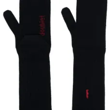 Перчатки в рубчик с вышитым логотипом Перчатки в рубчик с вышитым логотипом