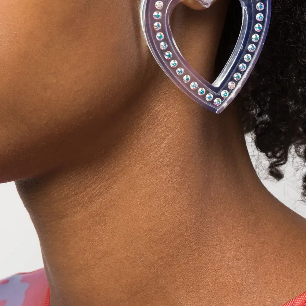 Серьги Big Heart с кристаллами