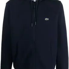 Худи на молнии с вышитым логотипом