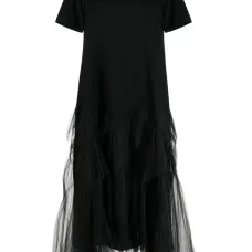 платье миди с тюлем