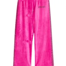 Брюки с принтом и кристаллами