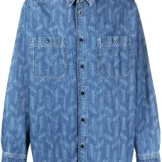 Джинсовая рубашка Bhelyn с геометричным принтом