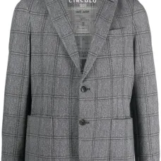 Однобортный пиджак в клетку