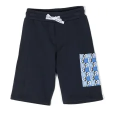 Logo-patch drawstring shorts
