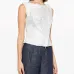 Блузка без рукавов с тиснением