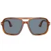 Tortoiseshell-effect pilot-frame sunglasses