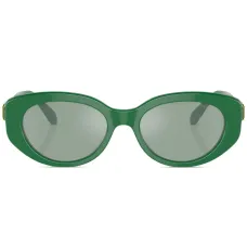 Солнцезащитные очки в круглой оправе с кристаллами