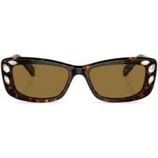 Солнцезащитные очки в прямоугольной оправе с кристаллами Солнцезащитные очки в прямоугольной оправе с кристаллами