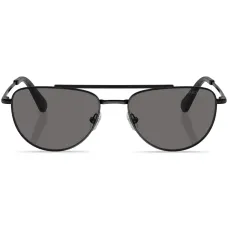 Солнцезащитные очки в овальной оправе с логотипом