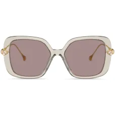 Солнцезащитные очки в массивной оправе с кристаллами