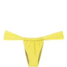 Gathered low-waisted bikini bottoms