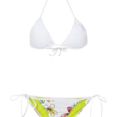Floral-print triangle bikini