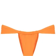 Gathered low-rise bikini bottoms