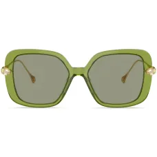 Солнцезащитные очки в массивной оправе с кристаллами