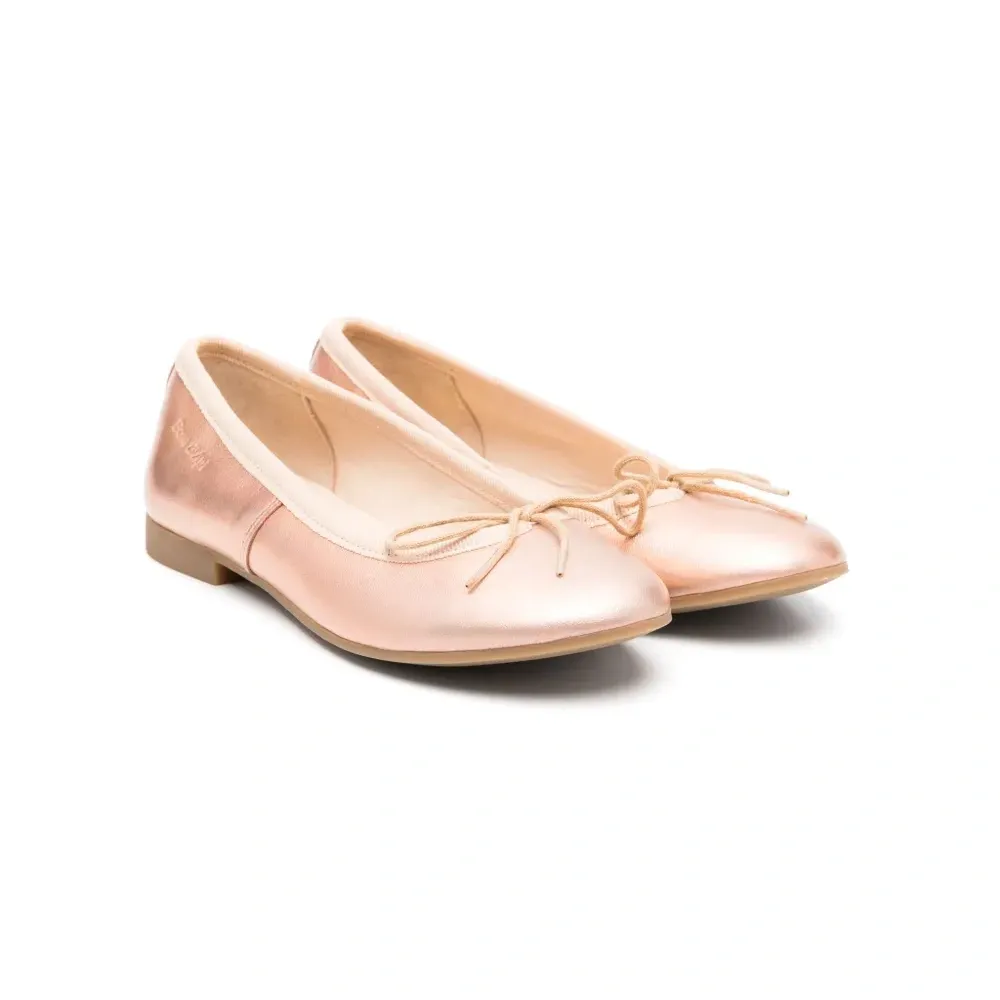 Балетки с эффектом металлик