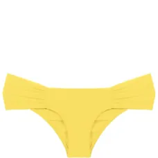 Gathered low-waisted bikini bottoms