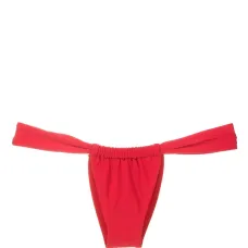 Gathered low-rise bikini bottoms