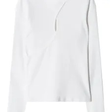 Топ с высоким воротником и вырезом