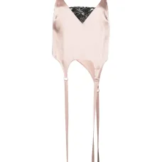 Топ на бретелях с кружевом