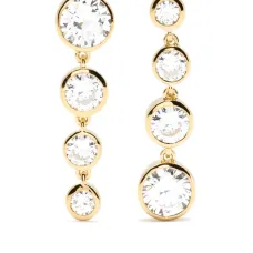 Серьги-подвески с кристаллами