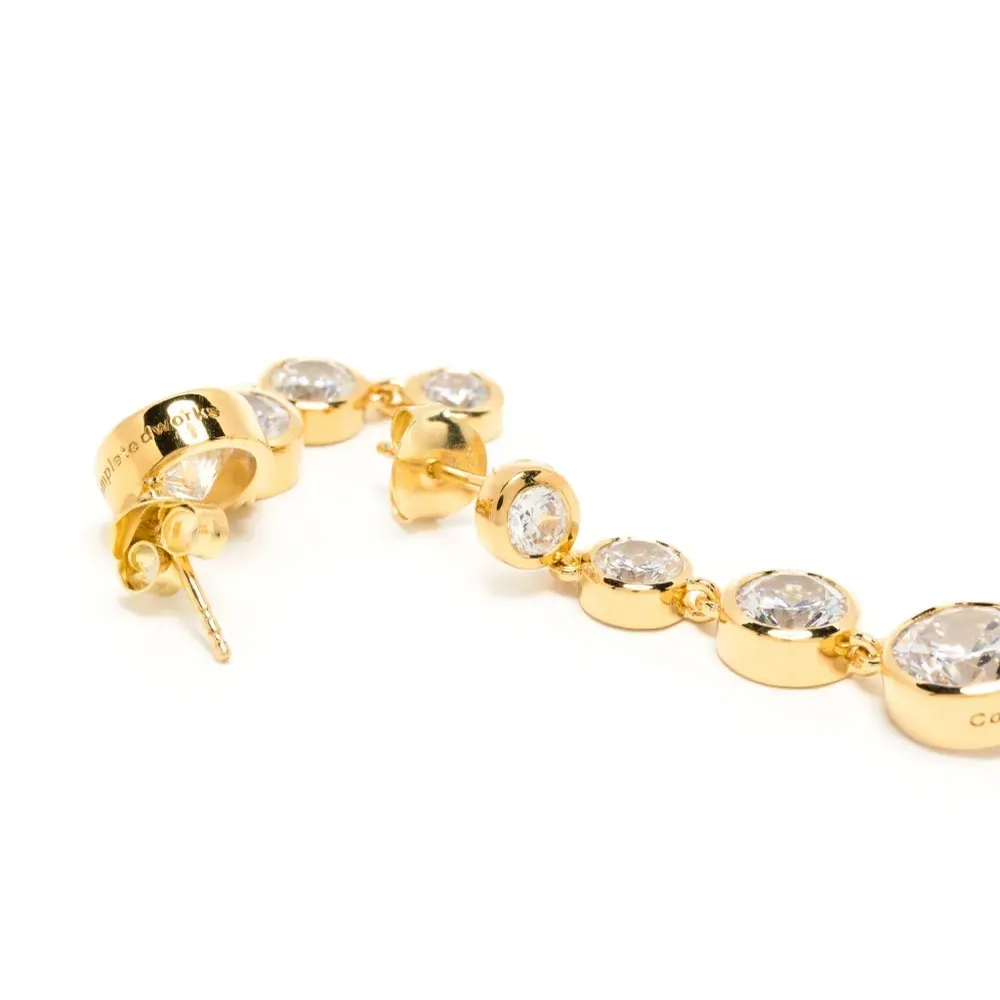 Серьги-подвески с кристаллами