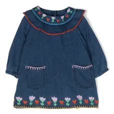 Джинсовое платье с вышивкой