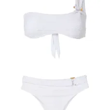 One-shoulder high-waisted bikini