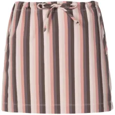 Striped drawstring-waist miniskirt