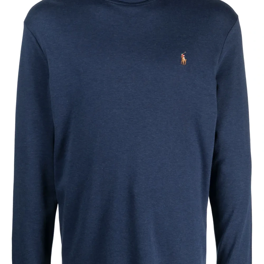 Джемпер с высоким воротником и вышитым логотипом