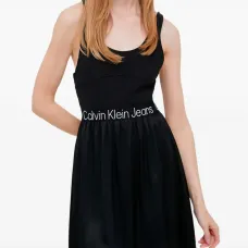 Мини-платье с отделкой логотипом